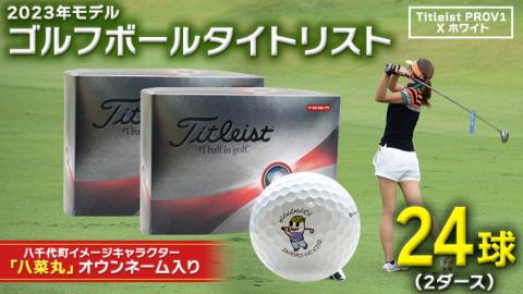 【 2023年9月30日まで 】 ゴルフボール タイトリスト PROV1X ホワイト 2ダース ( 24球 ) 八菜丸 プロV1x Titleist ゴルフ ボール [BW019ya]