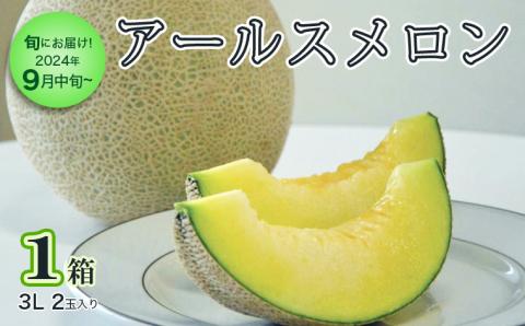 【 先行予約 】【 9月中旬 以降発送】 アールスメロン 1箱 （ 3L 2玉 入り） 直送 フルーツ 果物 お取り寄せ 茨城県産 特産品 期間限定 [AA002ya]