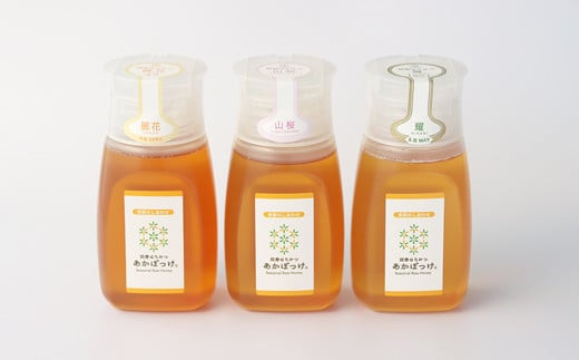 山桜はちみつと春の田舎はちみつの3種セット[Ｂ3山桜] 【茨城県共通返礼品／五霞町】 生ハチミツ 非加熱 はちみつ 蜂蜜 春 ボトル入り セット 人気 茨城県産 五霞町