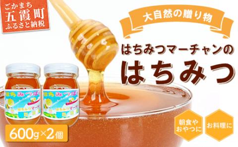 【大自然の贈り物】はちみつマーチャンのはちみつ（2瓶セット） ／ はちみつ 蜂蜜 ハチミツ 風味 大自然 朝食 おやつ 料理 瓶 セット 茨城県 五霞町【価格改定】
