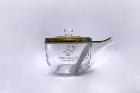 割れない透明急須 / 野口熊太郎茶園限定ロゴ入り【ブラウン】