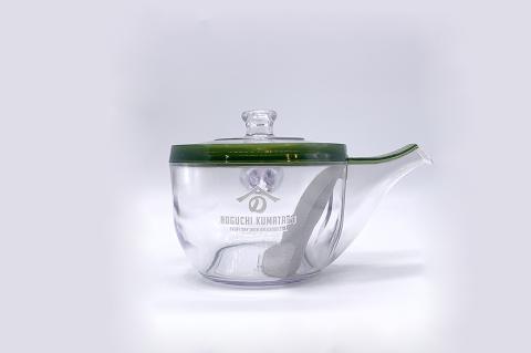 割れない透明急須 / 野口熊太郎茶園限定ロゴ入り【グリーン】