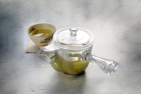 割れない透明急須大容量タイプ / 野口熊太郎茶園限定ロゴ入り【クリア】