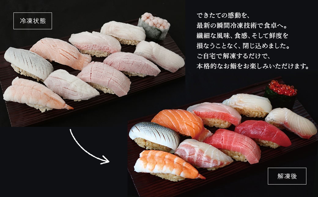 【銀座おのでら監修】 ミシュラン 鮨 銀座おのでらの味をご家庭で 最新技術 冷凍寿司 10貫 × 20セット 20人前 ご褒美 贅沢 寿司 高級 贈答 ミシュラン星獲得店 K2586
