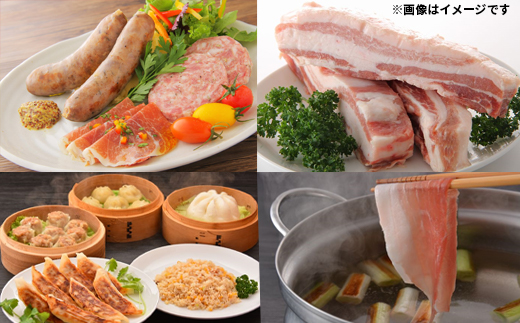 K1877 【12回毎月定期便】塚原牧場の幻の豚「梅山豚」の贅沢定期便  ブランド豚 メイシャントン 境町