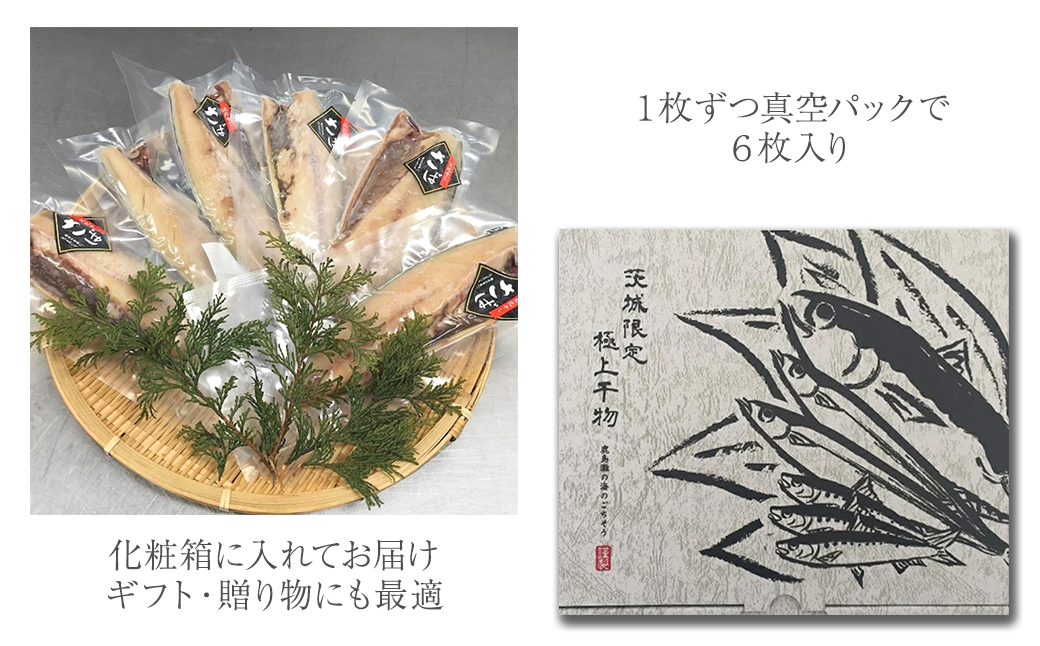 【茨城県共通返礼品/神栖市】大トロ さば 文化干し 1枚真空×6パック 魚 さば サバ 鯖  真空パック 化粧箱 冷凍 一夜干し