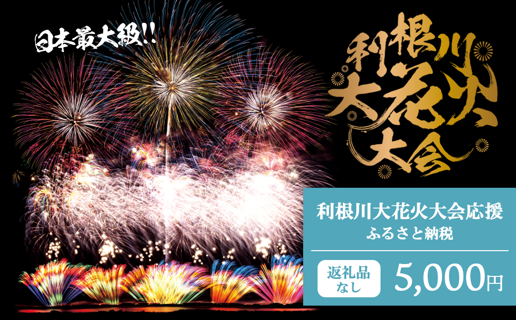 【返礼品なし】利根川大花火大会応援ふるさと納税  (5000円分)  【茨城県境町】