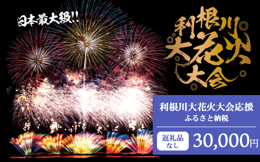 【返礼品なし】利根川大花火大会応援ふるさと納税  (30000円分)  【茨城県境町】