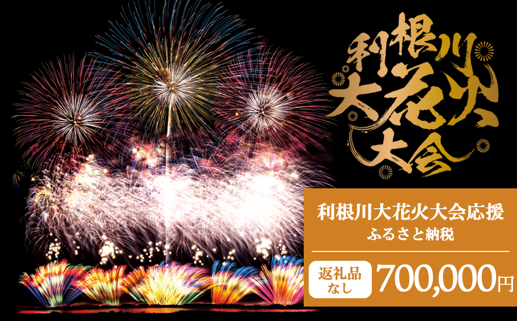 【返礼品なし】利根川大花火大会応援ふるさと納税  (700000円分)  【茨城県境町】