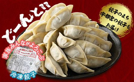 【定期便12回】宇都宮餃子 運気アップ餃子 ちょう×3いい感じ餃子　（90個×12回　合計1,080個）【配送不可地域：離島】