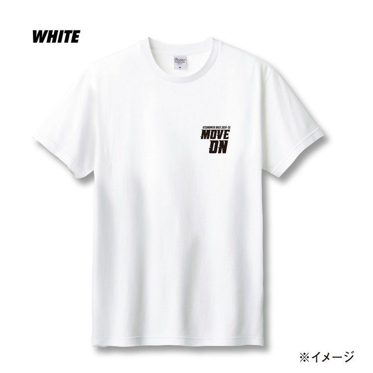 【宇都宮ブレックス】2024-25スローガンTシャツ「MOVE ON」Type2 ブラック / ホワイト ※着日指定不可