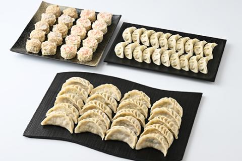 株式会社歌麿バラエティセット(ジャンボ餃子20個、しそ餃子20個、肉焼売10個、カニ焼売10個) ※着日指定不可