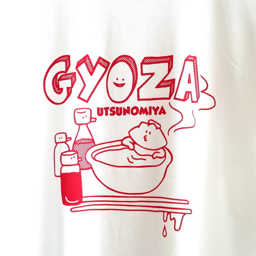 餃子ロンT 水GYOZA ｜ 水餃子 オリジナル 男女兼用 綿100% 栃木県 宇都宮市 トチギマーケット ※北海道・沖縄・離島への配送不可