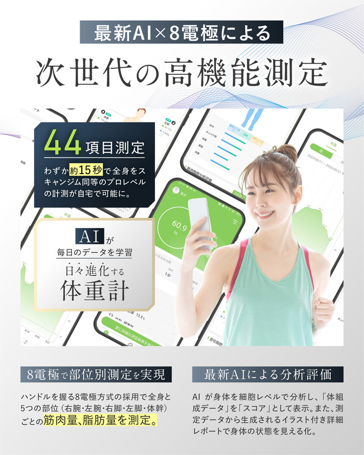 INFIELD「AI×体重計」プレミアム【最大1年保証】 ｜ 体組織計 最