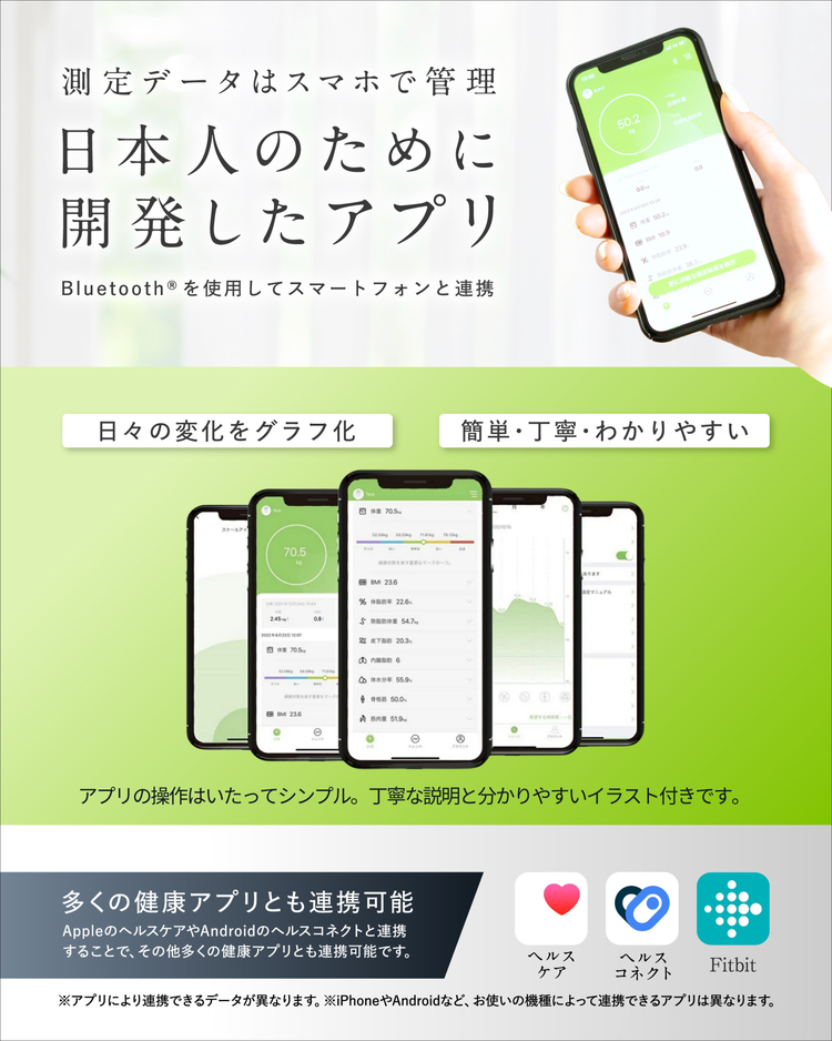 INFIELD「AI×体重計」【最大3年保証】 ｜ トレーナー監修 体組織計 体組成計 Bluetooth スマホ 連動 体脂肪計 高精度 多機能 体重 体脂肪率 水分率 基礎代謝 薄型 コンパクト 体脂肪 体重計 ヘルスメーター 軽量 黒 白