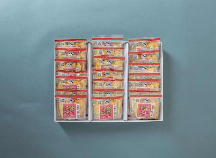 手焼き 餃子せんべい 20袋 ◆ ｜ せんべい 煎餅 おせんべい 餃子 国産有機米 添加物不使用 本醸造醤油 大田原市産唐辛子 鹿沼のにら 国産の生にんにく