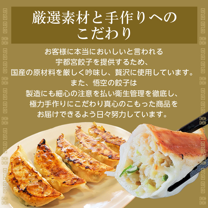 テレビで紹介！餃子専門店 宇都宮 悟空 特製肉餃子24個入 | 餃子 冷凍 ぎょうざ ギョーザ 大容量 肉たっぷり 肉多め 大きい 人気 名物 行列 国産野菜 国産豚肉 ジューシー スタミナ パリパリ もちもち グルメ おかず おつまみ 栃木県 宇都宮市 簡単 小分け 冷凍食品 ※離島への配送不可