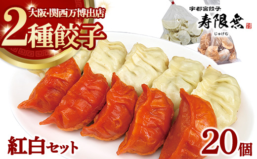 紅白セット 2種20個｜ぎょうざ ギョウザ ギョーザ 冷凍食品 冷凍餃子 惣菜 夜ご飯 おかず おつまみ 手軽 時短 お取り寄せ グルメ