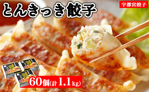 宇都宮餃子 とんきっき 餃子60個セット（計1.1kg） ※離島への配送不可