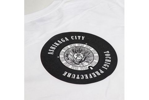 バックプリント 足利市 マンホールTシャツ 白 M F7Z-556