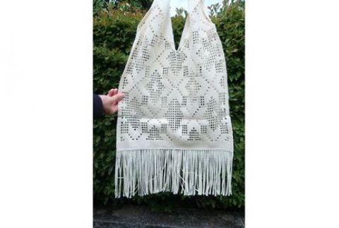 エコバッグ　スター柄　環境に優しいオーガニックコットン糸使用 F7Z-408