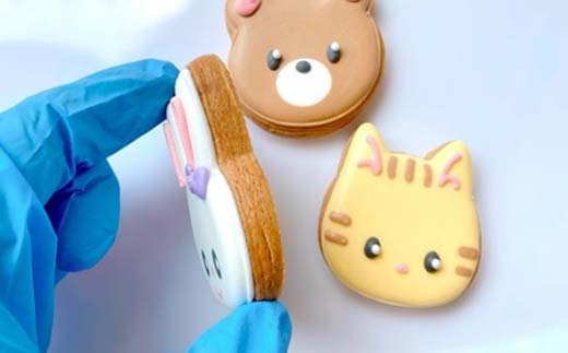 【シュガーフォリア】アイシングクッキー 動物 3種3個セット(うさぎ、クマ、ねこ)  栃木県産小麦使用！ 個包装 菓子 クッキー オリジナル 手作り かわいい お祝い 誕生日 記念日 イベント 贈答 ギフト プレゼント 栃木県 足利市  F7Z-1431