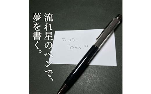 隕石ボールペン ブラック 希少物質 鉄隕石 筆記具 隕石粉 宇宙 ボールペン F7Z-1826