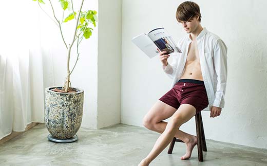 メンズ下着 ニットトランクス (Lボルドー3枚) ZIVANE F7Z-613