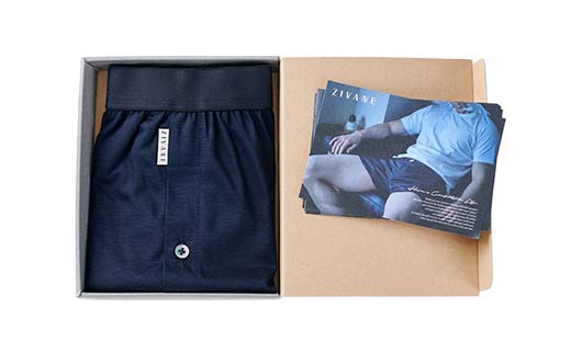 メンズ下着 ニットトランクス (Lネイビー) ZIVANE F7Z-621