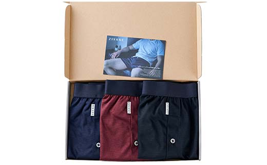 メンズ下着 ニットトランクス (L・3色セット) ZIVANE F7Z-633