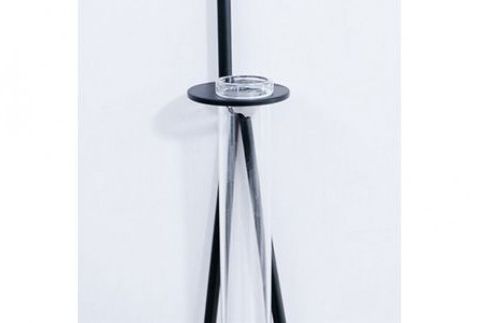 ALART〈アルアート〉Strings　SMセット（Strings　S・M　各1個） 壁面用花器　金属素材を用いたモダンなアイテム　アルミならではの80ｇと軽量さ・手染めによる漆黒色が特徴 F7Z-217