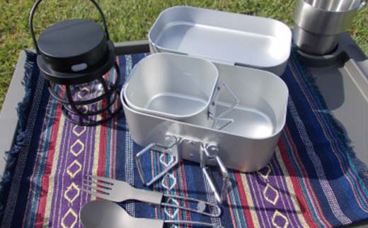 戦闘飯盒3形 アウトドアで炊く・焼く・蒸す・煮るができる便利調理器具 2合炊き F7Z-1360