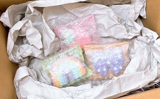 【シュガーフォリア】アイシングクッキー 夢かわ 3種3個セット(レインボー、いちご、リボン)  栃木県産小麦使用！ 個包装 菓子 クッキー オリジナル 手作り かわいい お祝い 誕生日 記念日 イベント 贈答 ギフト プレゼント 栃木県 足利市  F7Z-1433