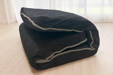 ザ・マットレス 三つ折りポケットコイルマットレス セミダブル 123×195cm 厚さ10cm ブラック F7Z-545