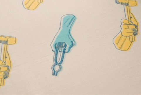 刀剣デザインハンカチ「TANTOU - 鍛刀 -」 F7Z-354