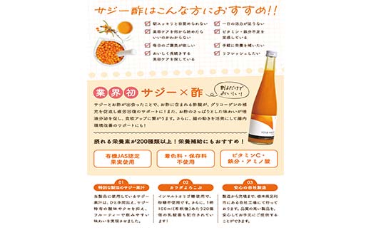 濃縮サジー酢500ml瓶　(3倍希釈タイプ)【 ギフト プレゼント お中元 お歳暮 贈答品 栃木県 足利市 】 F7Z-1368