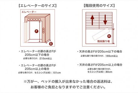 ザ・ベッド セミシングル90 オレンジ 90×195 脚22cm 脚付きマットレス F7Z-1249