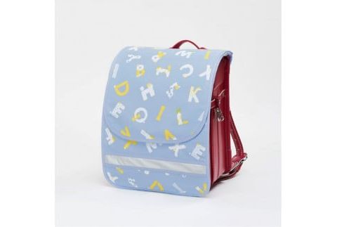 【PETIT PSYCHE】×【AIUEO】ランドセルカバー inuphabet（イヌファベット） ブルーグレー×サックス F7Z-583