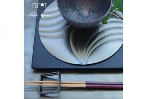 ALART〈アルアート〉　Signage 箸置き　５個２色組（グレー２個・ゴールド３個） テーブルウェア　ナプキンリングとしても使用可　モデルルーム等で使用多数 F7Z-233