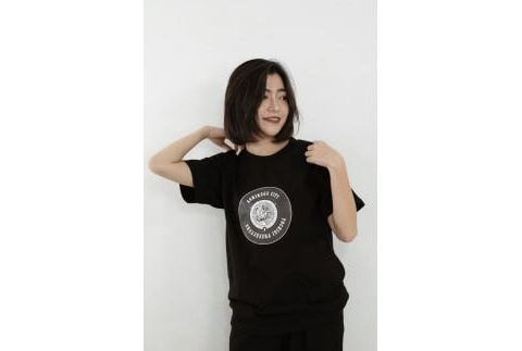 足利市 マンホールTシャツ 黒 M F7Z-552