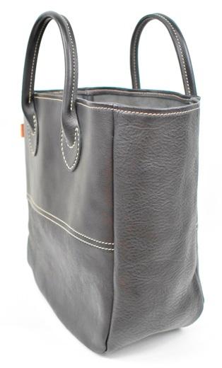 栃木レザー使用｜ソフトな手触り 本革 A4対応トートバッグ｜Tote bag 03 M｜ブラック｜minca（全6色）