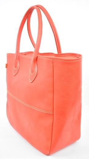 栃木レザー使用｜ソフトな手触り 本革 A4も入る大容量 本革トートバッグ｜Tote bag 03 L｜レッド｜minca（全6色）