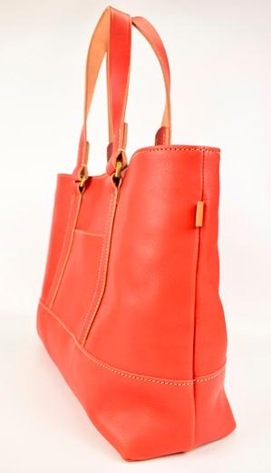 【全6色】栃木レザーのトートバッグ A4サイズ パソコン 肩掛け ビジネスにもカジュアルにも/Tote bag 04/レッド/minca　403【かばん ファッション 人気 おすすめ 】