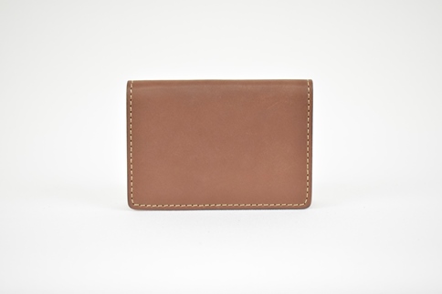 【全7色】栃木レザーの名刺入れ 約50枚収納 ポケット4つ Card holder 02/チョコ/minca　416【雑貨 ファッション 人気 おすすめ 】