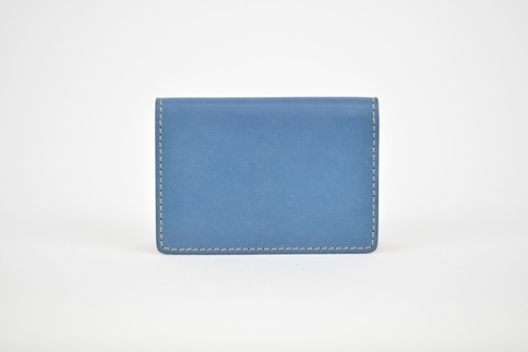 【全7色】栃木レザーの名刺入れ 約50枚収納 ポケット4つ Card holder 02/ブルー/minca　416【雑貨 ファッション 人気 おすすめ 】