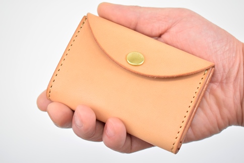 【minca】 栃木レザーのコインケース 小銭入れ カードも入る コンパクト/Coin purse 02/タン(生成)　475【雑貨 ファッション 人気 おすすめ 】