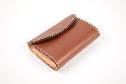 【minca】栃木レザーの三つ折り財布 ミドルサイズ ハンドステッチ滑らかな手触り/Middle wallet 01/チョコ　518【雑貨 ファッション 人気 おすすめ 】