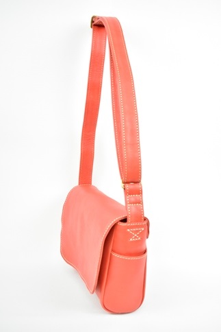 【minca】栃木レザーのショルダーバッグ01S 斜めがけ ミニサイズ ソフトな手触り/Shoulder bag 01/S/レッド　545【かばん ファッション 人気 おすすめ 】