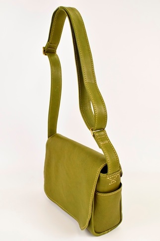 【minca】栃木レザーのショルダーバッグ01S 斜めがけ ミニサイズ ソフトな手触り/Shoulder bag 01/S/オリーブ　545【かばん ファッション 人気 おすすめ 】