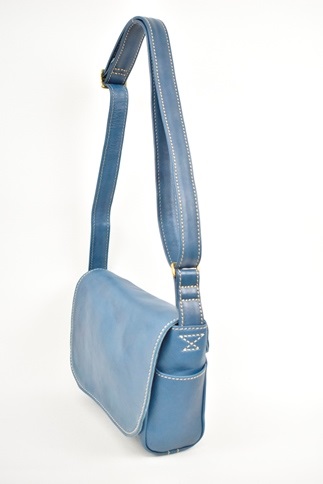 【minca】栃木レザーのショルダーバッグ01S 斜めがけ ミニサイズ ソフトな手触り/Shoulder bag 01/S/ブルー　545【かばん ファッション 人気 おすすめ 】